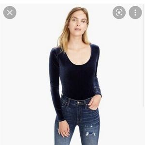 Bodysuit Velvet Blue J.Crew NWT